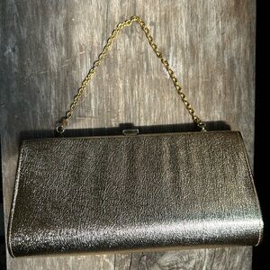 Vintage Gold Clutch with Chain Strap